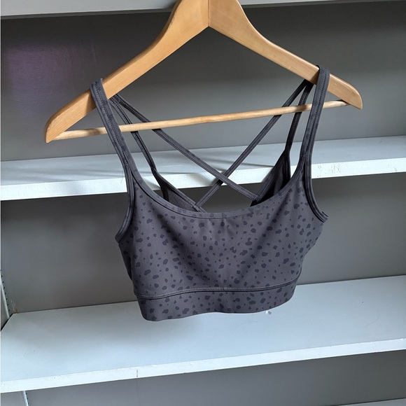 Vuori Mindset Bra Charcoal Strappy Sports Bra Size Small - Picture 1 of 6